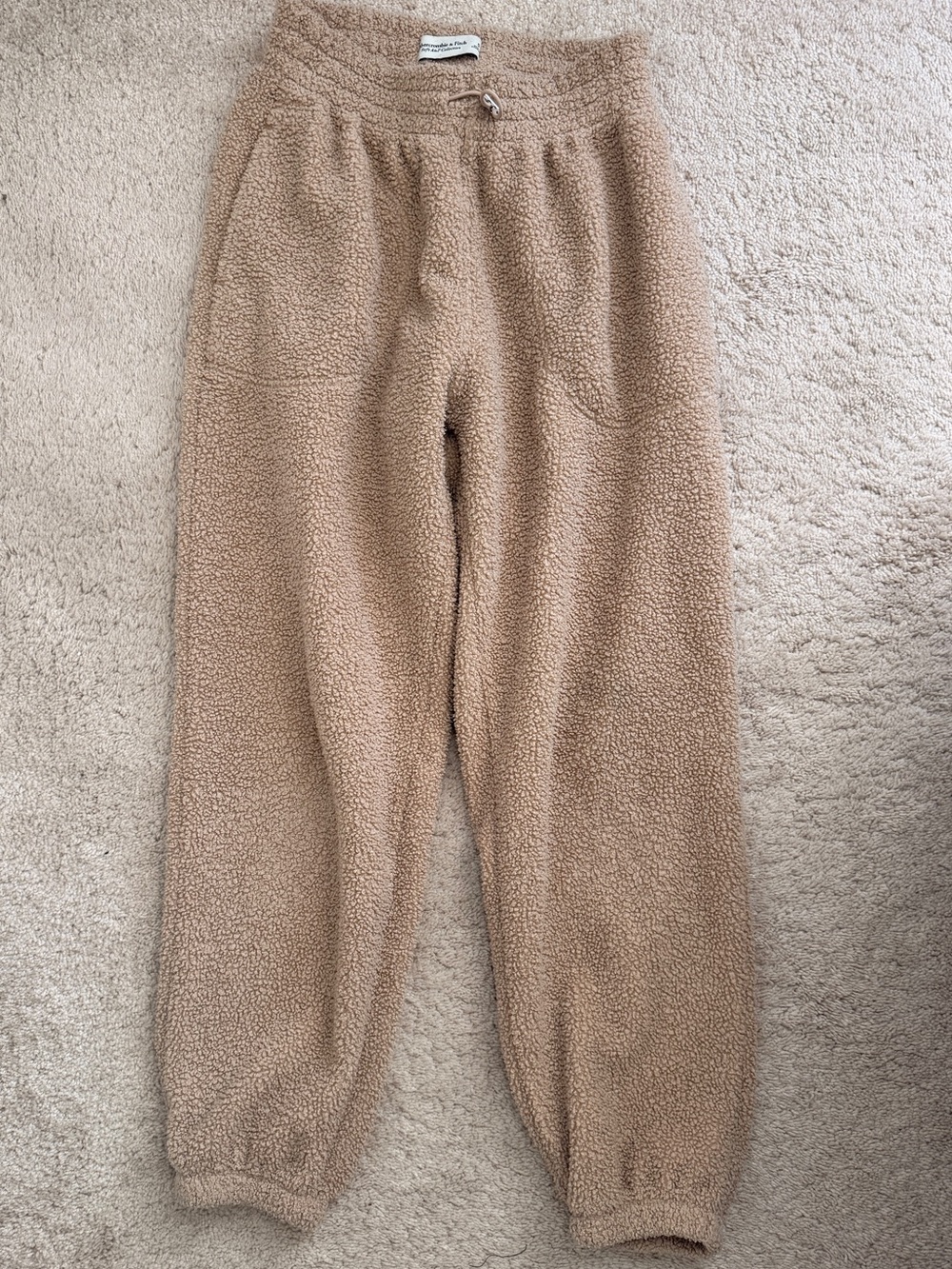 Abercrombie & Fitch soft A&F boucle Joggers - Camel